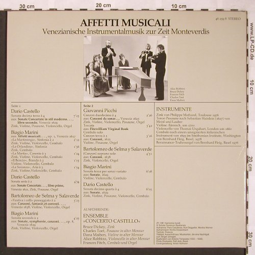 V.A.Affetti Musicali: Venezianische Instrumental Musik, Harmonia Mundi(46 259 8), D, 1983 - LP - L6278 - 5,00 Euro