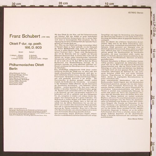 Schubert,Franz: Oktett F-Dur,op.posth.166,D.803, Orbis(65 769 2), D,  - LP - L6317 - 5,00 Euro