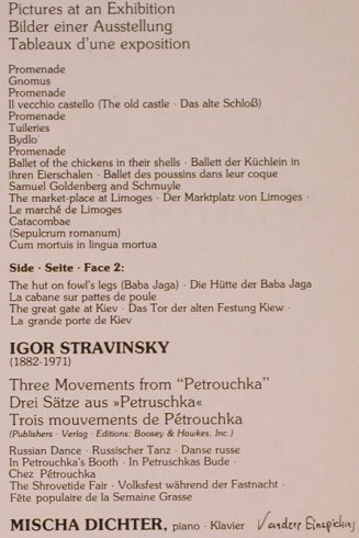 Mussorgsky,Modest/Stravinsky: Bilder einer Ausstellung/Petrouchka, Philips(6514 323), NL, m-/vg+, 1983 - LP - L6340 - 6,00 Euro