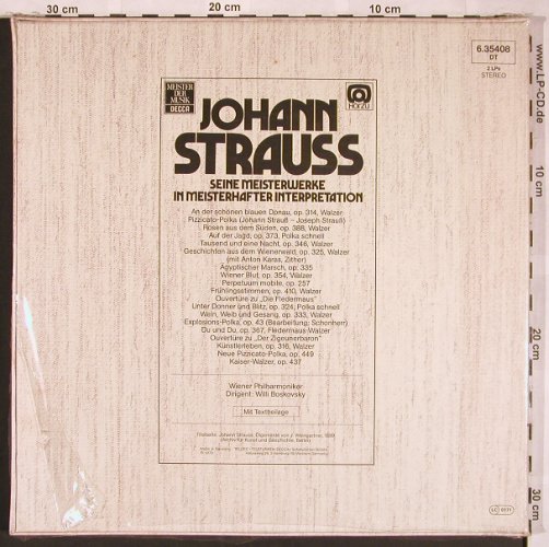 Strauss,Johann: Seine Meisterwerke..., FS-New, Decca / HörZu(6.35408 DT), D, 1970 - 2LP - L6366 - 9,00 Euro
