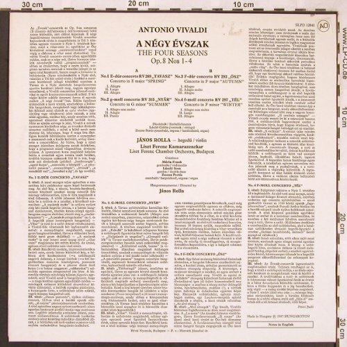 Vivaldi,Antonio: The Four Seasons, Hungaroton(SLPD 12841), H, 1987 - LP - L6379 - 6,00 Euro