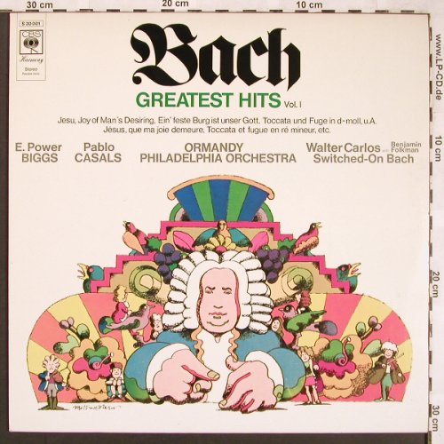 Bach,Johann Sebastian: Greatest Hits Vol.1, CBS(S 30 001), NL, 1971 - LP - L6392 - 3,00 Euro