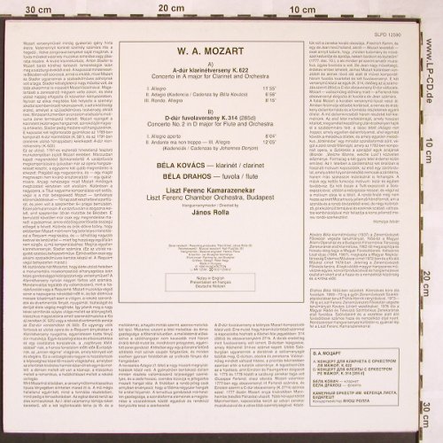 Mozart,Wolfgang Amadeus: Klarinettenkonzert/Flötenk.K622,314, Hungaroton(SLPD 12590), H, 1986 - LP - L6416 - 6,00 Euro
