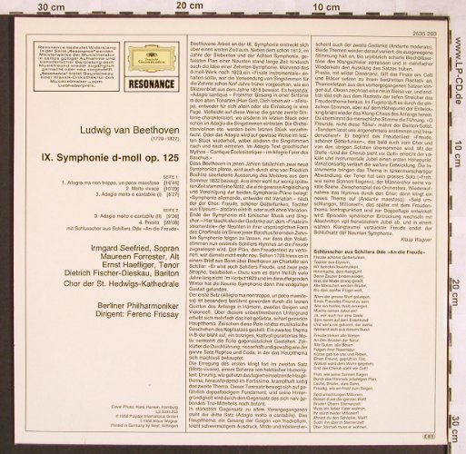 Beethoven,Ludwig van: Sinfonie Nr.9, D.Gr. Resonance(2535 203), D,  - LP - L6417 - 7,50 Euro