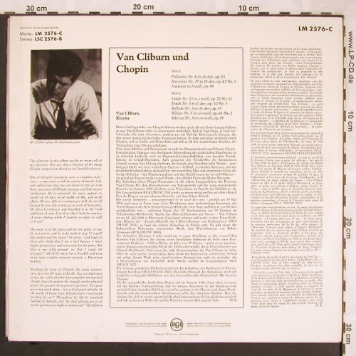 Chopin,Frederic: My Favorite Chopin - van Cliburn, RCA(LM 2576-C), D, Mono,  - LP - L6431 - 5,00 Euro