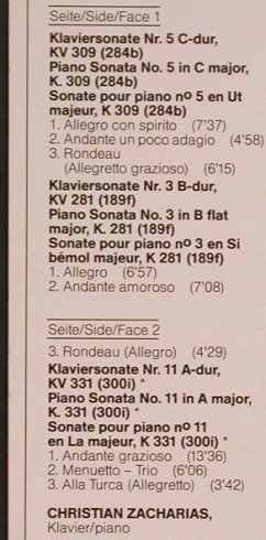 Mozart,Wolfgang Amadeus: Klaviersonaten KV 281,309, 331, EMI(27 0226 1), D, 1987 - LP - L6471 - 6,00 Euro