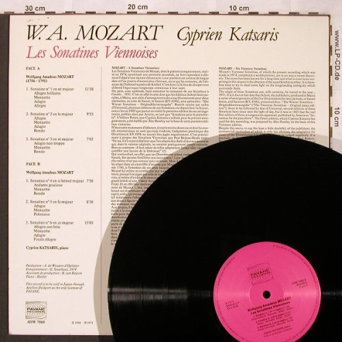 Mozart,Wolfgang Amadeus: Les Sonatines Viennoises, 1-6, Pavane(ADW 7060), F, 1984 - LP - L6482 - 7,50 Euro