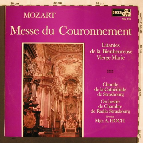 Mozart,Wolfgang Amadeus: Messe du Couronnement KV 317, Decca(ACL 916), F, 1966 - LP - L6505 - 5,00 Euro