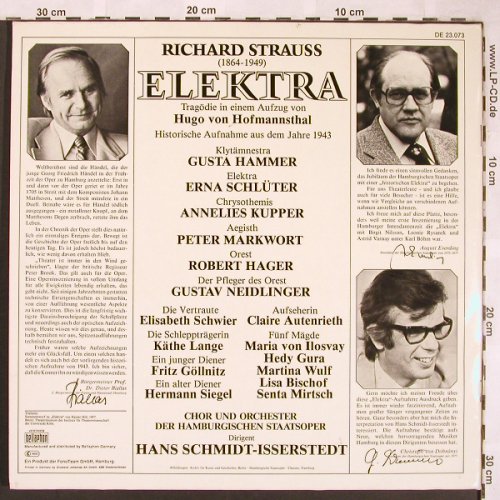 Strauss,Richard: Elektra (hist rec.1943), Foc, Acanta(DE 23.073), D, 1978 - 2LP - L6523 - 7,50 Euro