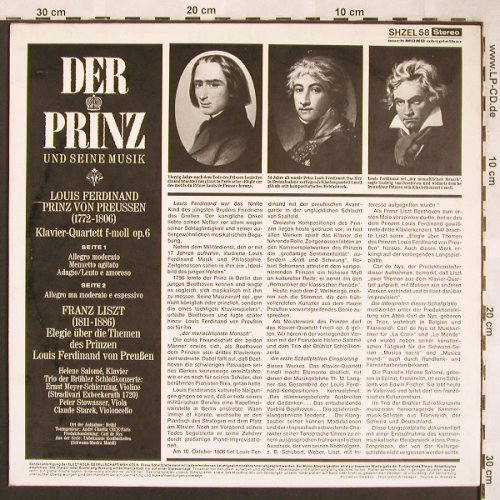 Prinz von Preussen,Louis F./Liszt: Klavier-Quartett f-moll op.6/Elegie, HörZu/Schwann(SHZEL 58), D,  - LP - L6527 - 5,00 Euro