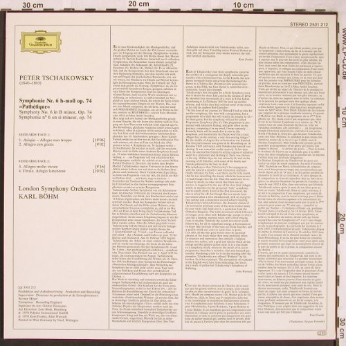 Tschaikowsky,Peter: Sinfonie Nr.6'Pathetique', D.Gr.(2531 212), D, 1979 - LP - L6554 - 6,00 Euro