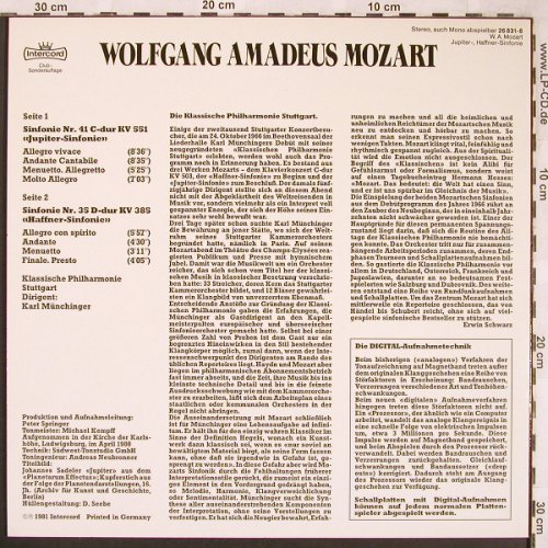 Mozart,Wolfgang Amadeus: Sinfonien Nr.35 & 41, Intercord,Club Ed.(26 831-8), D, 1981 - LP - L6566 - 6,00 Euro