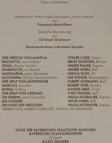 Verdi,Giuseppe: Rigoletto, Box, EMI(197-30 708/09), D, 1963 - 2LP - L6568 - 7,50 Euro