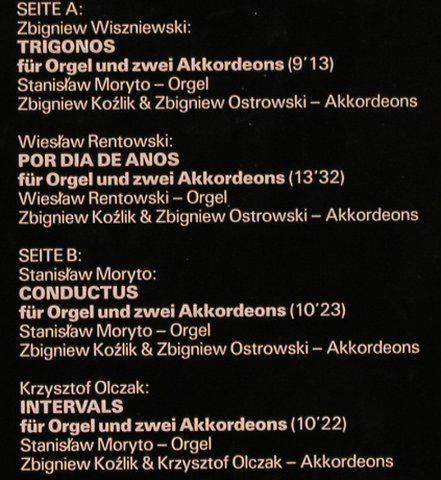 V.A.Trios Für Orgel & 2 Akkordeons: Trigonos/Por Dia De Anos/Conductus, ProViva/Intersound(ISPV 158), D, m-/vg+, 1990 - LP - L6584 - 9,00 Euro