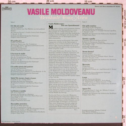 Moldoveanu,Vasile: Berühmte Tenor-Arien, Intercord(INT 160.813), D, co, 1976 - LP - L6597 - 7,50 Euro
