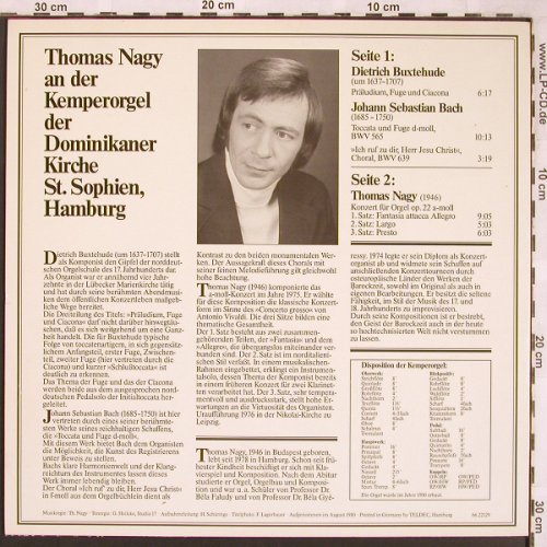 Nagy,Thomas: Buxtehude,J.S.Bach,Thomas Nagy, Teldec(66.22129), D, 1980 - LP - L6639 - 6,00 Euro