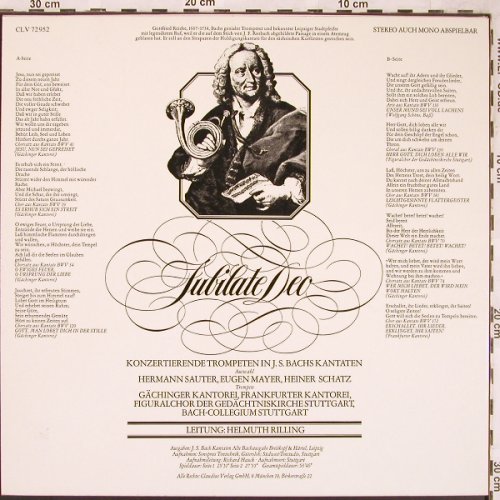 Bach,Johann Sebastian: Jubilate Deo, Claudius Verlag(CLV 72952), D, 1975 - LP - L6643 - 6,00 Euro