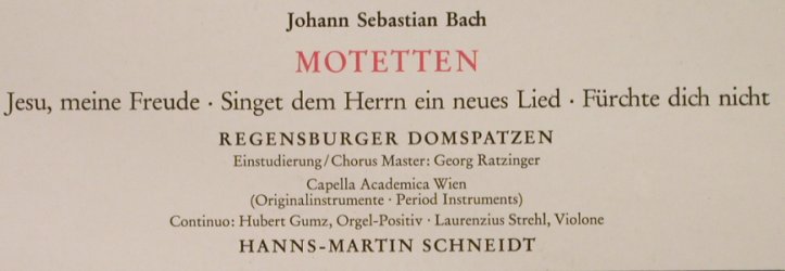Bach,Johann Sebastian: Motetten, Jesu meine Freude, Foc, Archiv(2533 349), D,  - LP - L6669 - 6,00 Euro