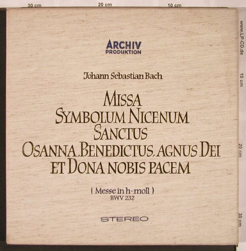 Bach,Johann Sebastian: Messe In H-Moll,Box, Archiv(2710 001), D, 1962 - 3LP - L6678 - 24,00 Euro