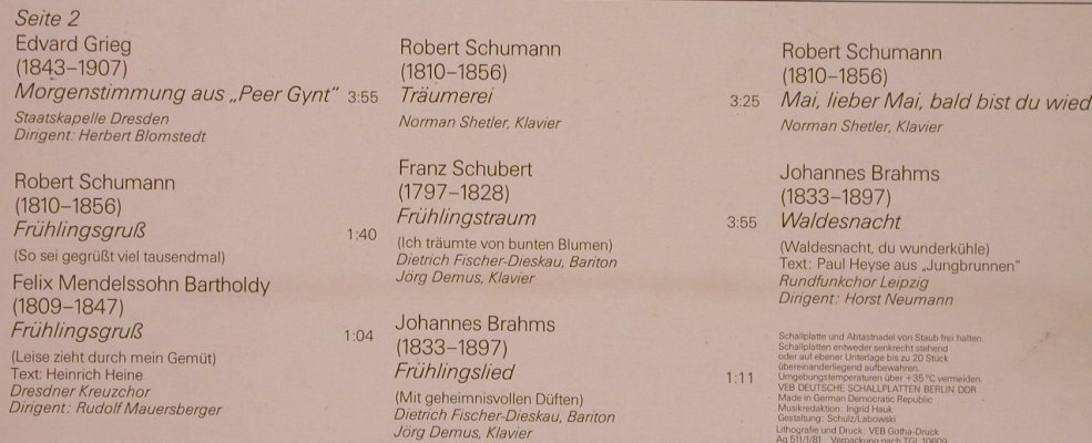 V.A.Komm, holder Lenz: Vivaldi...Brahms, Eterna(8 27 418), DDR, 1981 - LP - L6688 - 4,00 Euro