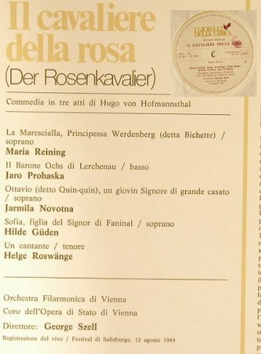 Strauss,Richard: Il cavaliere della rosa -PagineScel, I Gioielli della Lirica(GML - 45), I, Foc, 1981 - LP - L6718 - 5,00 Euro