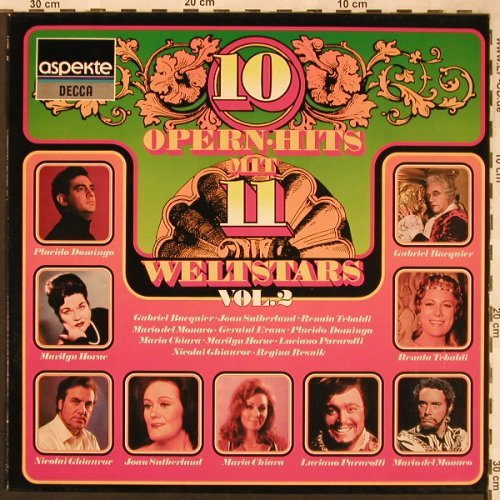 V.A.10 Opern-Hits mit 11 Weltstars: Vol. 2-Domindo,Horne..Monaco, Decca(6.42380), D,  - LP - L6722 - 4,00 Euro