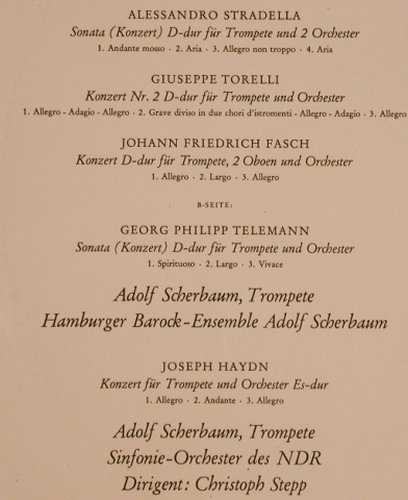 V.A.Virtuose Trompeten-Musik: Stradella, Torelli...Telemann, D.Gr.(74 153), D, 1966 - LP - L6756 - 7,50 Euro