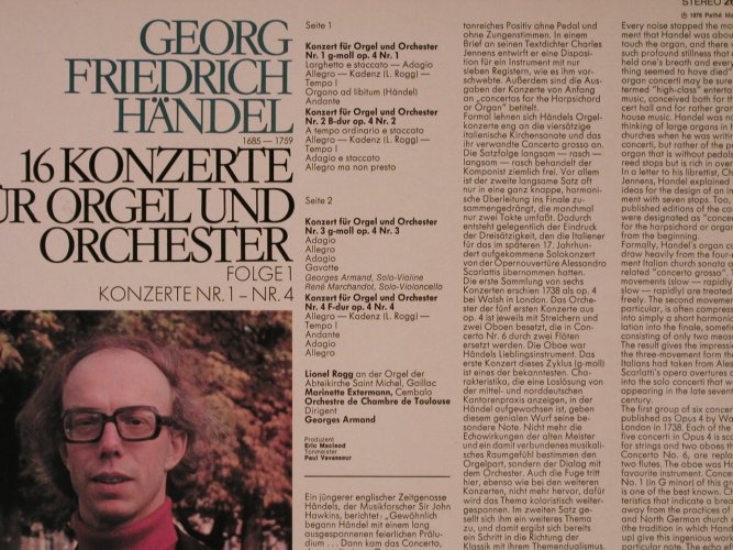 Händel,Georg Friedrich: 16 Konzerte f.Orgel u.Orch.,Folge1, EMI(26 246-9), D, DSC, 1976 - LPQ - L6769 - 7,50 Euro