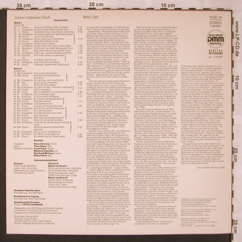 Bach,Johann Sebastian: Matthäus-Passion - Ausschnitte, Eterna(7 29 267), DDR, 1989 - LP - L6789 - 5,00 Euro