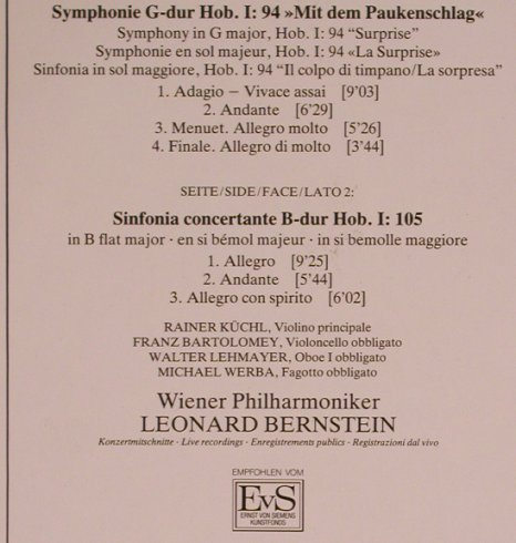 Haydn,Joseph: Symphonie Nr.94 - Paukenschlag, D.Gr.(419 233-1), D, m-/vg+, 1986 - LP - L6791 - 5,00 Euro