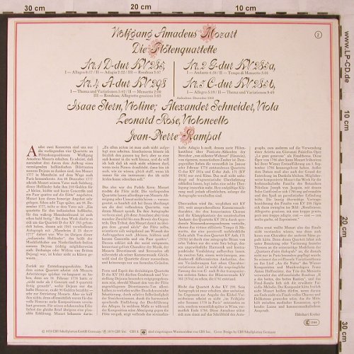 Mozart,Wolfgang Amadeus: Die Flötenquartette Nr.1-4, CBS(CBS 61 824), D, 1978 - LP - L6799 - 6,00 Euro
