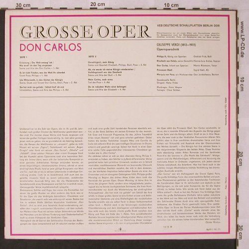 Verdi,Giuseppe: Don Carlos-Querschnitt, Eterna(8 25 610), DDR, 1971 - LP - L6827 - 6,00 Euro