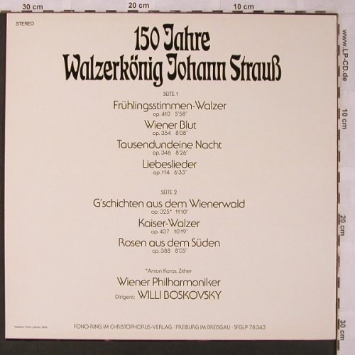 Strauss,Johann: 150 Jahre Walzerkönig, Decca(SFGLP 78 343), D, 1975 - LP - L6847 - 5,00 Euro