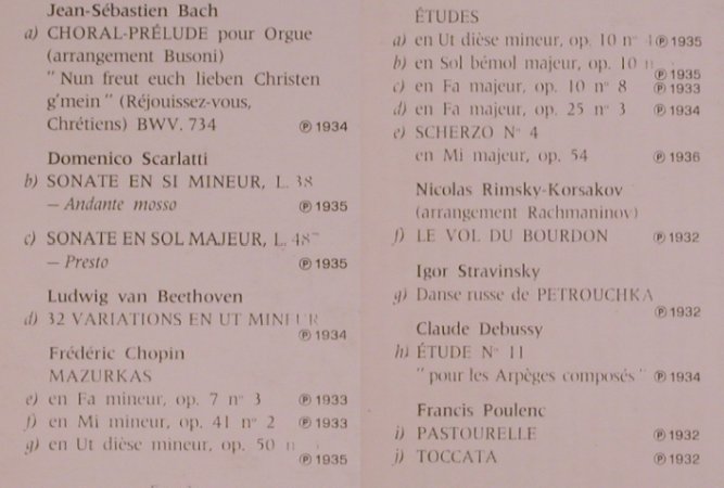 Horowitz,Vladimir: Recital II, EMI(C 061-01902), F,  - LP - L6875 - 6,00 Euro