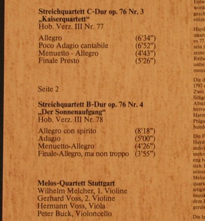 Haydn,Joseph: Kaiserquartett op.76,Nr.3 & 4, Intercord(26 830-0), D, 1981 - LP - L6880 - 5,00 Euro