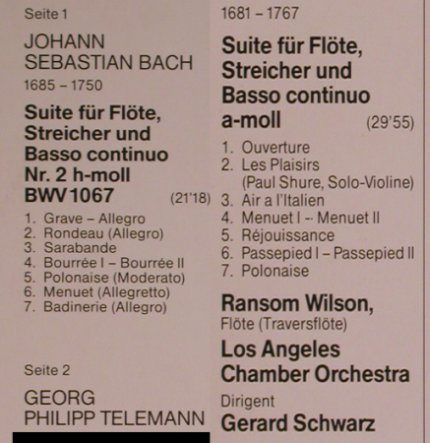 Bach,Johann Sebastian/Telemann: Suite H-Moll/Suite A-Moll, EMI(26 171-9), NL, Ri, 1960 - LP - L6881 - 5,00 Euro