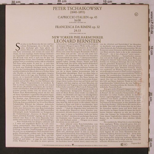 Tschaikowsky,Peter: Capriccio Italien,op.45/op.32, CBS(CBS 61 846), NL, 1978 - LP - L6906 - 5,00 Euro