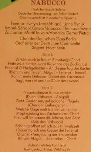 Verdi,Giuseppe: Nabucco-Auszüge, D.Gr.(2537 008), D, 1965 - LP - L6909 - 4,00 Euro
