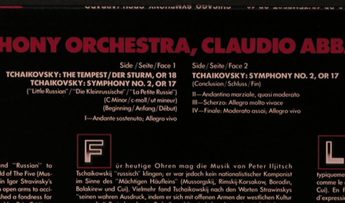 Tschaikowsky,Peter: Sinfonie Nr.2, Der Sturm, m-/vg+, CBS(IM 39359), D, 1985 - LP - L6910 - 5,00 Euro