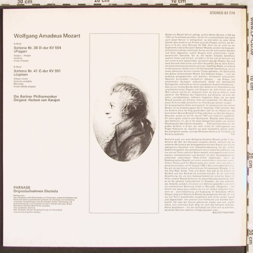 Mozart,Wolfgang Amadeus: Sinfonie D-dur KV 504/C-dur KV551, Parnass(61 774), D,  - LP - L6947 - 5,00 Euro