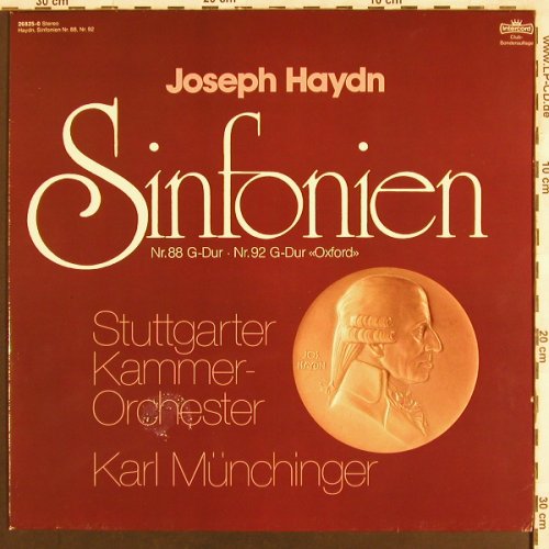 Haydn,Joseph: Sinfonien Nr.88 & 92 Oxford, Intercord, Club Ed.(26 825-0), D, 1980 - LP - L6984 - 5,00 Euro