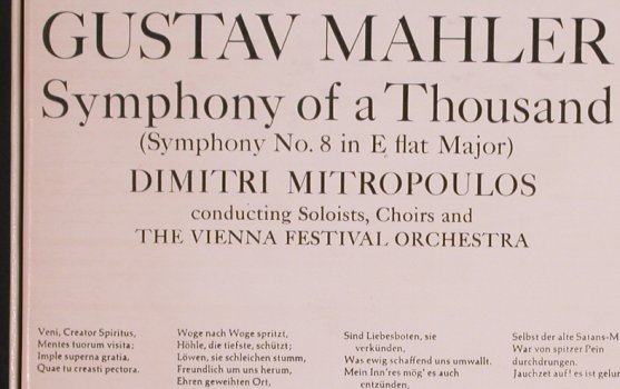 Mahler,Gustav: Symphony of a Thousand(No.8),Box, Everest Records(3189/2), US,  - 2LP - L7009 - 12,50 Euro