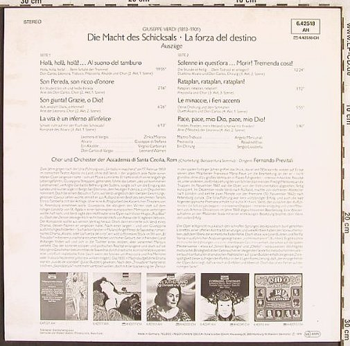 Verdi,Giuseppe: Die Macht des Schicksals-Auszüge, Decca(6.42518 AH), D, 1979 - LP - L7032 - 5,00 Euro