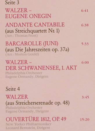 Tschaikowsky,Peter: Die Meisterwerke, CBS/Ullstein(42 560), D, 1987 - 2LP - L7055 - 6,00 Euro