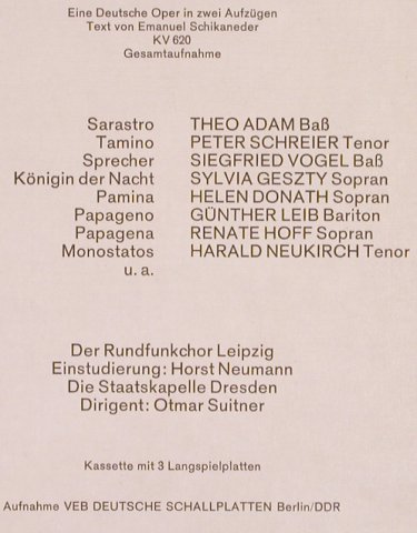 Mozart,Wolfgang Amadeus: Die Zauberflöte, Box, Gesamtaufn., Eurodisc/Parnass(92 443), D,  - 3LP - L7061 - 12,50 Euro