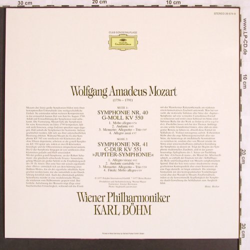 Mozart,Wolfgang Amadeus: Sinfonien Nr.40 & 41,Club-Ed., Deutsche Gramophon(29 674-9), D, 1977 - LP - L7083 - 6,00 Euro