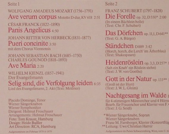 Domingo,Placido/Wiener Sängerknaben: Für Mutter - Ave verum,Ave maria..., RCA/Ullstein(RL 30480), D, 1984 - LP - L7087 - 5,00 Euro