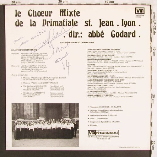 Choeur Mixte de la Primatiale St.Je: Same,signiert, Dir:Abbe Godard, Verite Musicale(VMF 903-04), F,  - LP - L7095 - 6,00 Euro