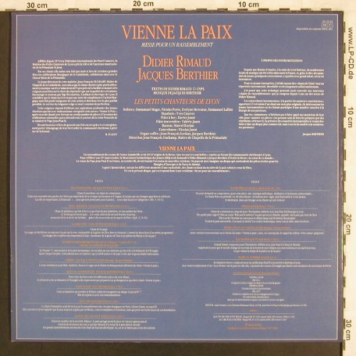 Les Petits Chanteurs de Lyon: Vienne La Paix, Studio S.M.(30 15 23), F, 1987 - LP - L7100 - 6,00 Euro