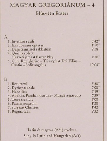 V.A.Gregorian Chants From Hungary: Schola Hungarica, 13 Tr., Hungaroton(SLPX 12050), H, 1980 - LP - L7115 - 6,00 Euro